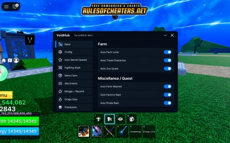Blox Fruits Void Hub Script – Auto Farm, Raid, Secret Quests