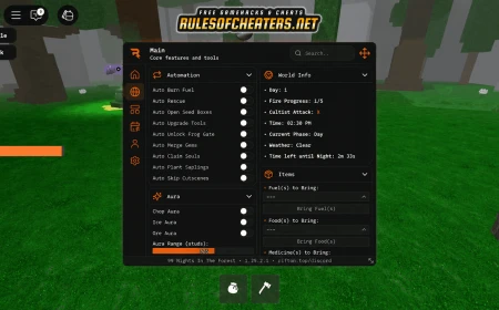 99 Nights in the Forest Rift Hub Script – Auto Rescue, Aura