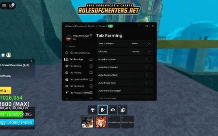 Blox Fruits W-Azeox Hub Script – Tab Farming, Raid, Fishing