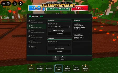 Garden Horizons Alchemy Hub Script – Auto Harvest, Fruit ESP