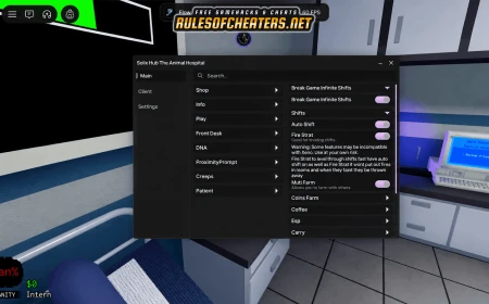 Animal Hospital Solix Hub Script – Auto Shift, Coins Farm, ESP