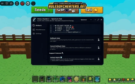 Grow a Garden 2 Spectrum Hub Script – Rollback Data, Instant Rejoin