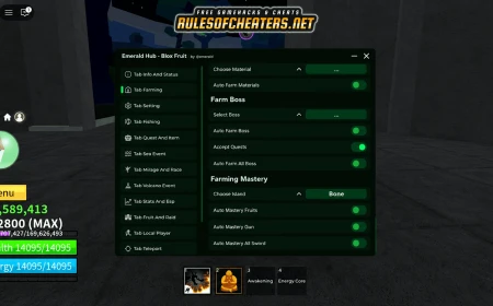 Blox Fruits Emerald Hub Script – Farm Boss, Mastery, Fishing