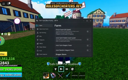 Blox Fruits Fish Hub Script – Auto Farm, Prison Event, Dragon Storm