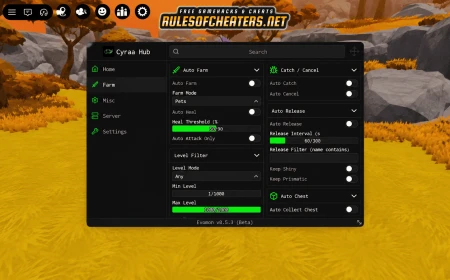 Evomon Cyraa Hub Script – Auto Farm, Auto Catch, Auto Release